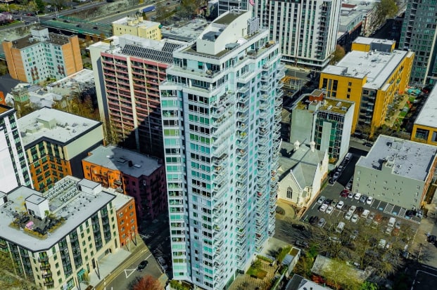 Benson Tower aerial view